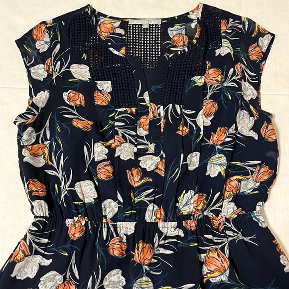 Daniel Rainn LIKE NEW Sleeveless Floral Dress Navy Blue - Picture 2 of 6